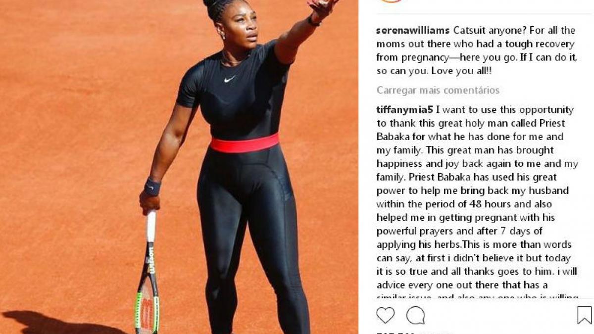 Serena Williams responde à proibição do uniforme com tutu de bailarina