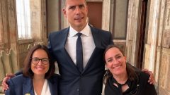Joana Marques, Ricardo Araújo Pereira e Maria Rueff recebidos por Papa Francisco